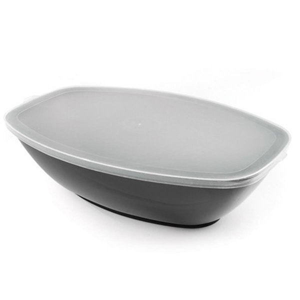 Fineline Settings Luau Bowl PP Flat Lid 9501-L